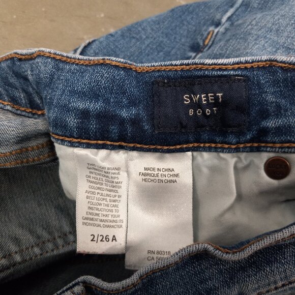 Lucky Brand Mid Rise Sweet Boot Jeans Womens 2/26 Ankle - Picture 6 of 6